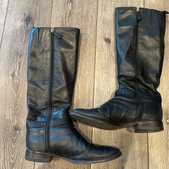 Women’s Tory Burch Black Leather Knee High Boot - 10 - Picture 4 of 5